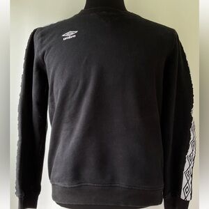 Umbro Sweatshirt Black Long Sleeve Crew Neck Pullover Size Large